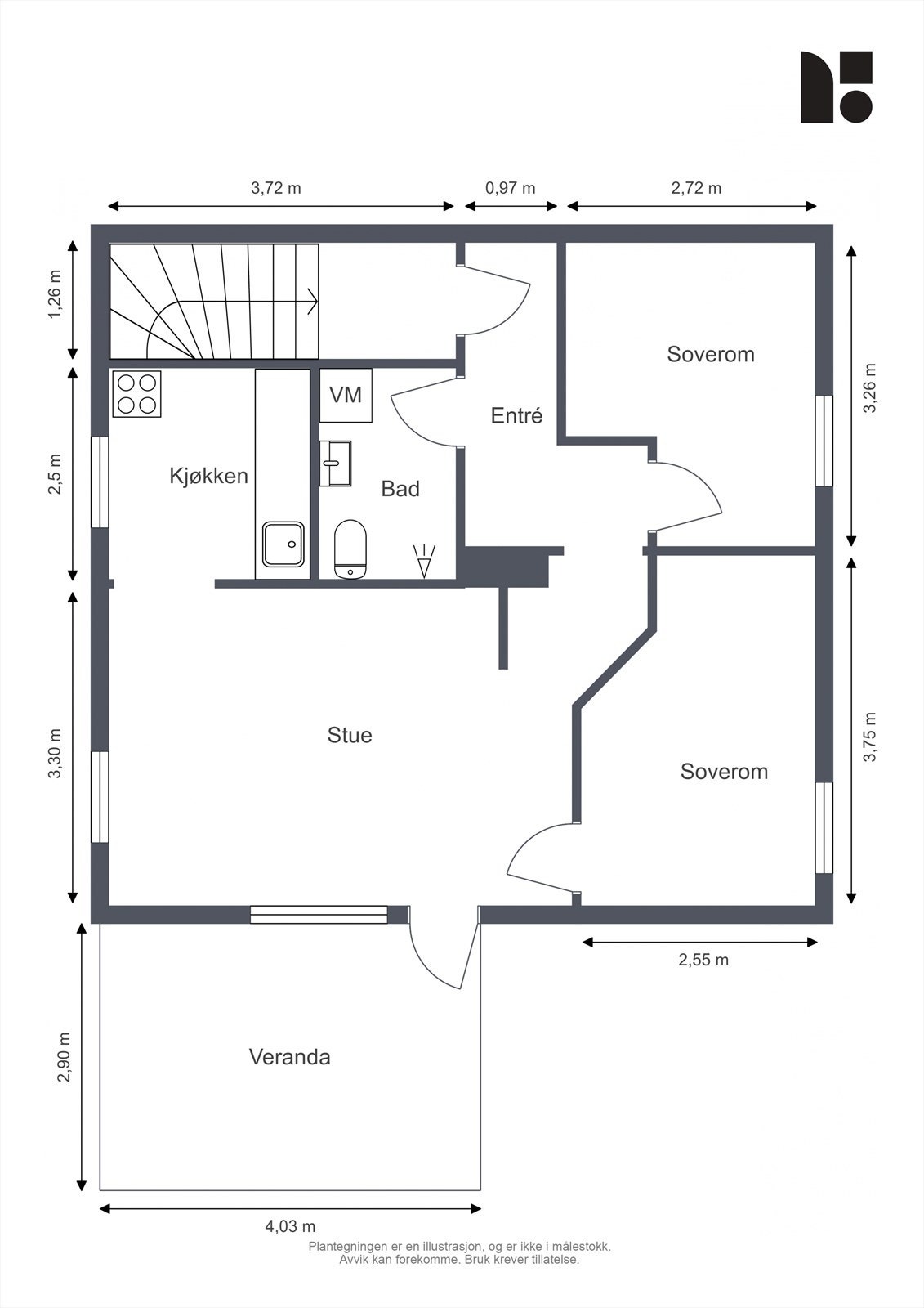 Plantegning - 1. etasje. Galleribilde