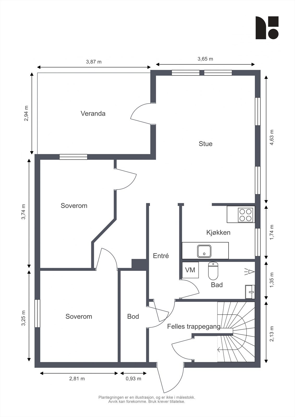 Plantegning - 2. etasje. Galleribilde