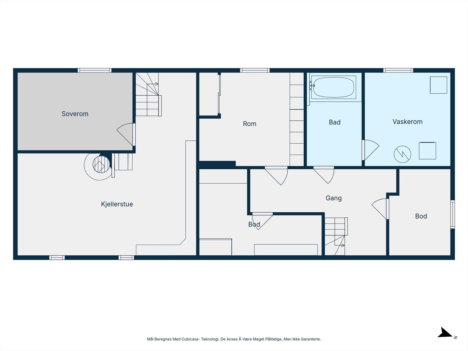 Plantegning kjeller. Galleribilde