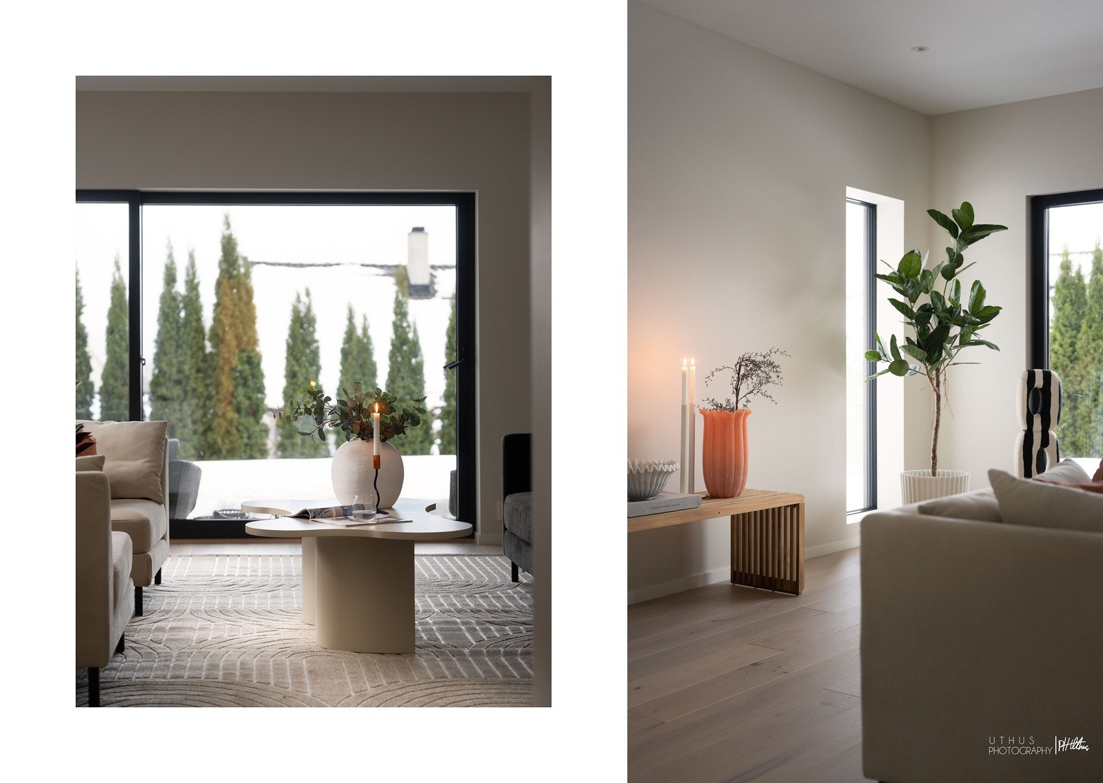 Utenfor stuen ligger en stor terrasse med tilhørende hage. Her kan barna løpe inn og ut som de selv ønsker. Galleribilde