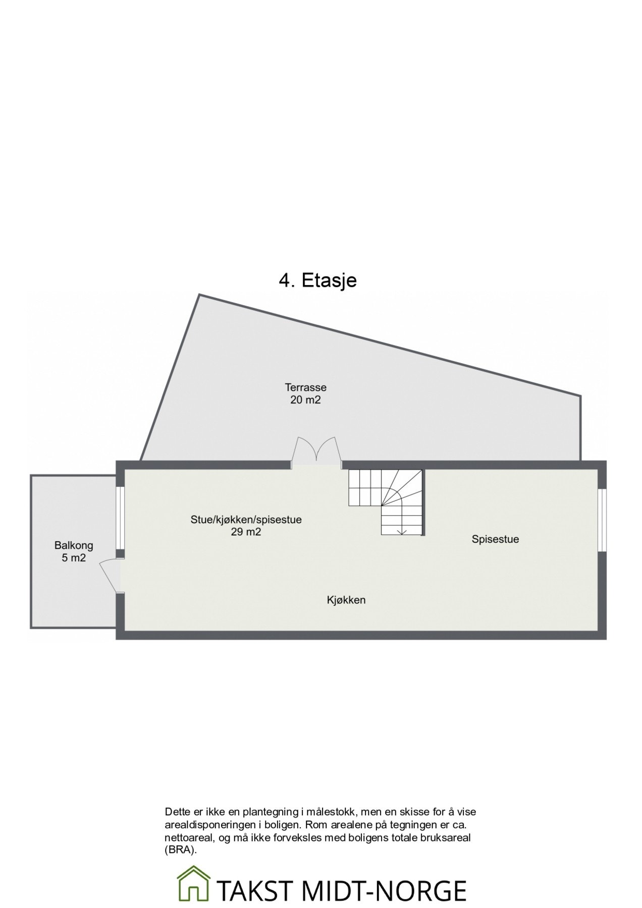 Planskissse 4.etasje Galleribilde