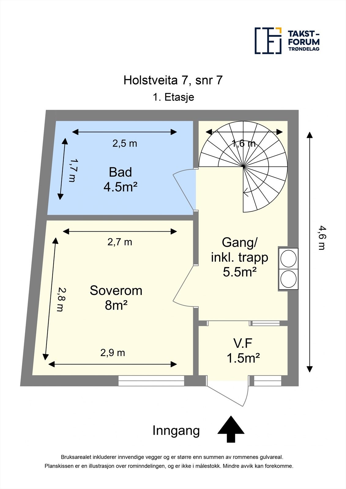 Planskisse 1. etasje. Galleribilde