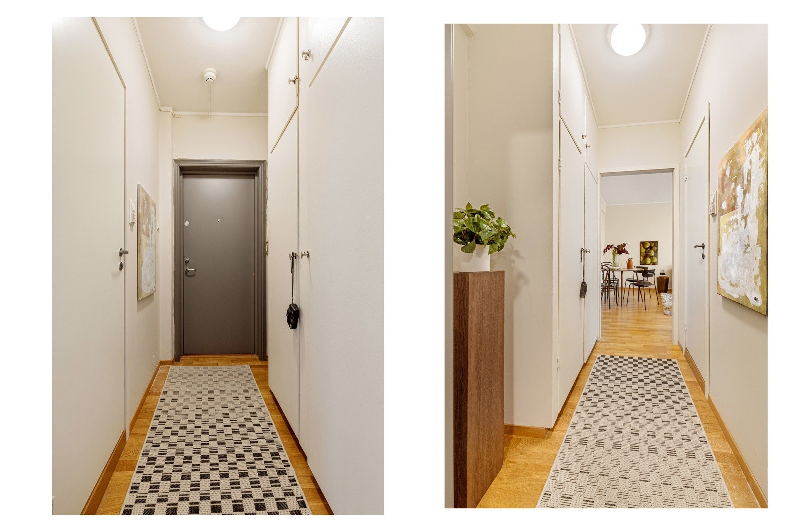 Entréen fremstår lys, med god plass til garderobeskap som er etablert. Ekstern kjellerbod på 2 kvm Galleribilde