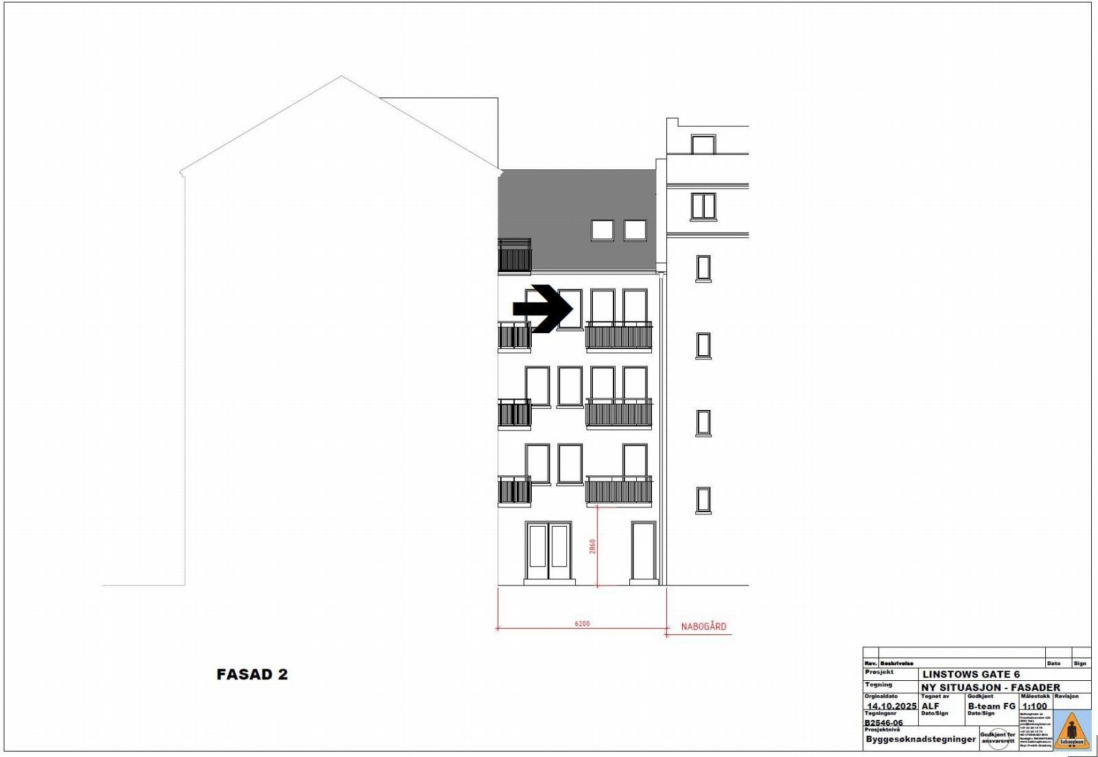Balkongsøknad fasade Galleribilde