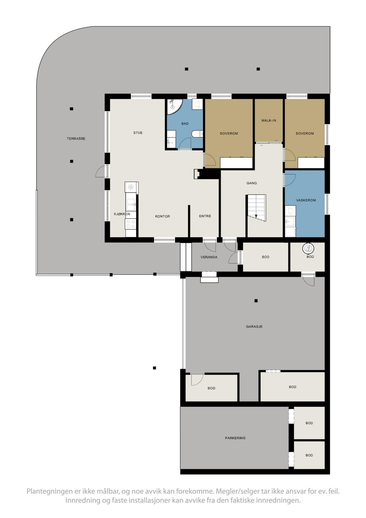 Plantegning 1. etg. Galleribilde