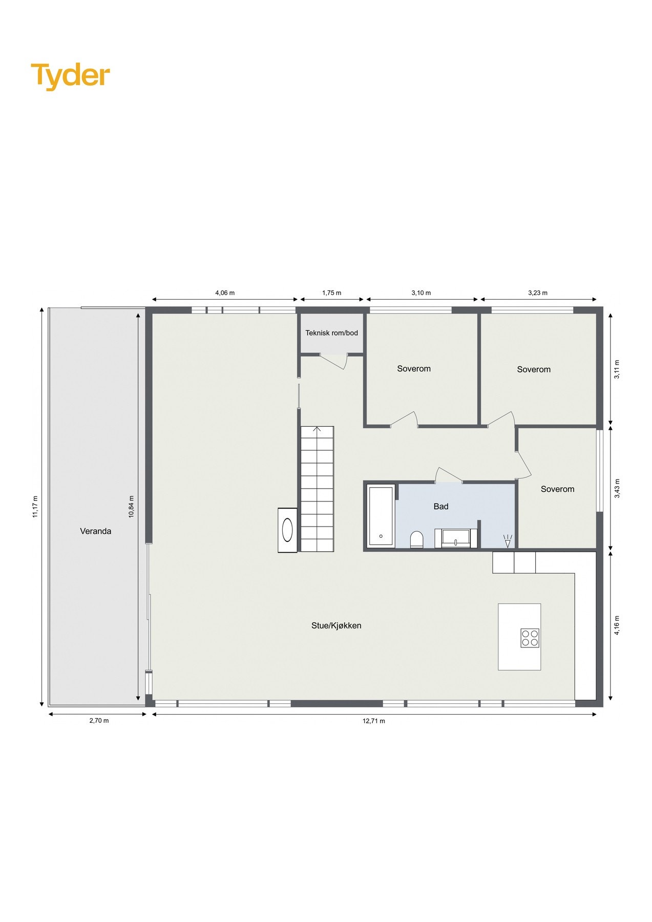 Planskisse 1.etg. Galleribilde