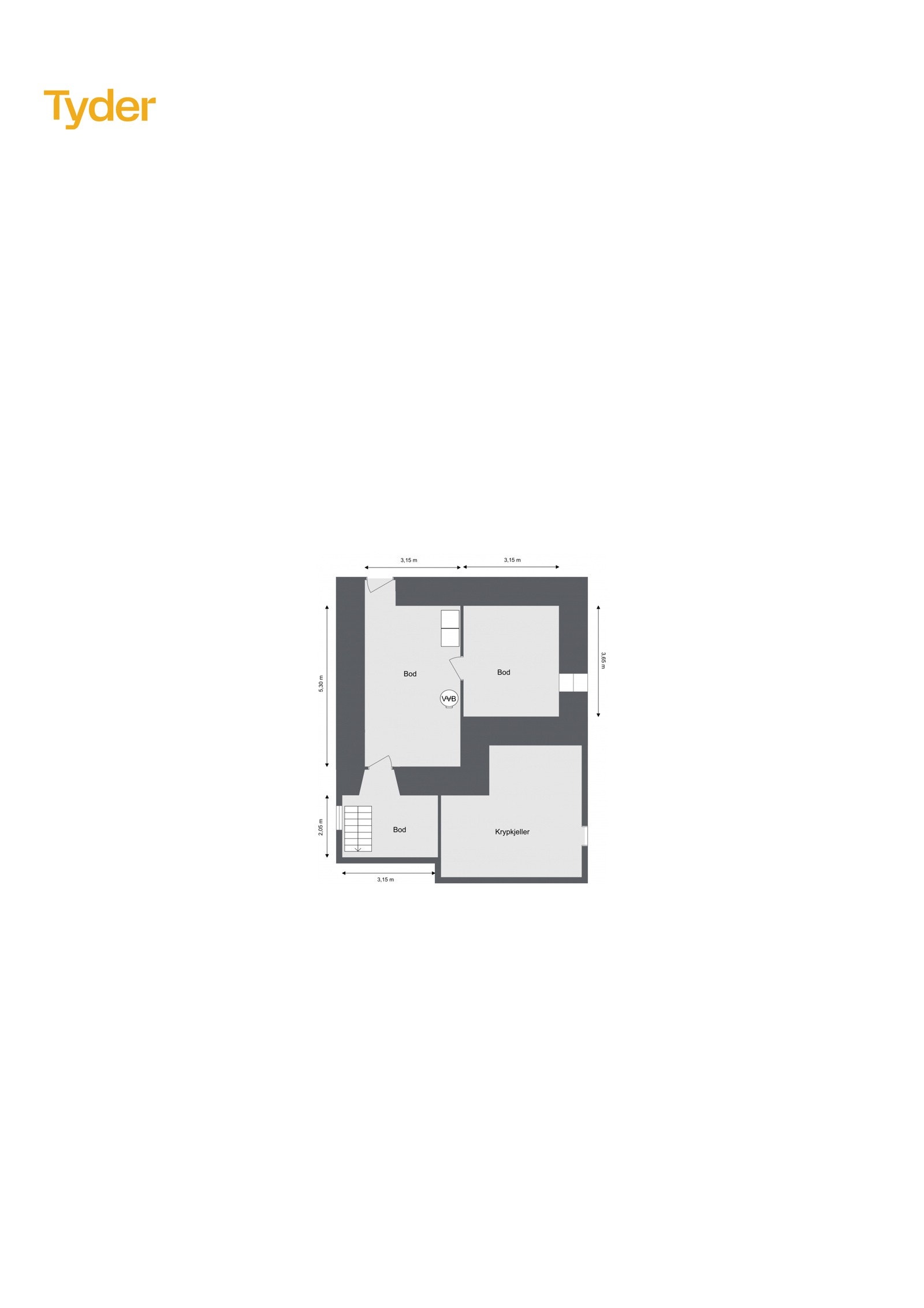 Planskisse Kårbolig - Kjeller. Galleribilde