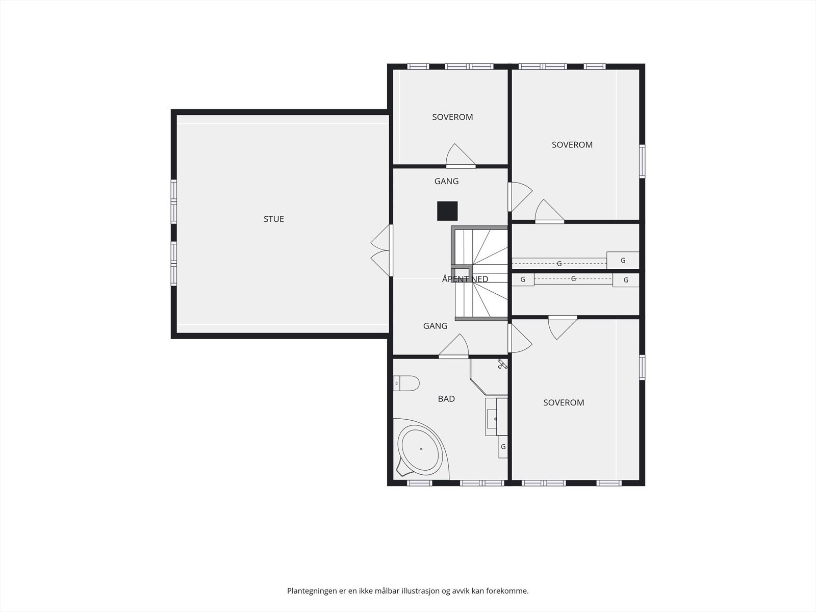 Plantegning 2. etasje. Galleribilde