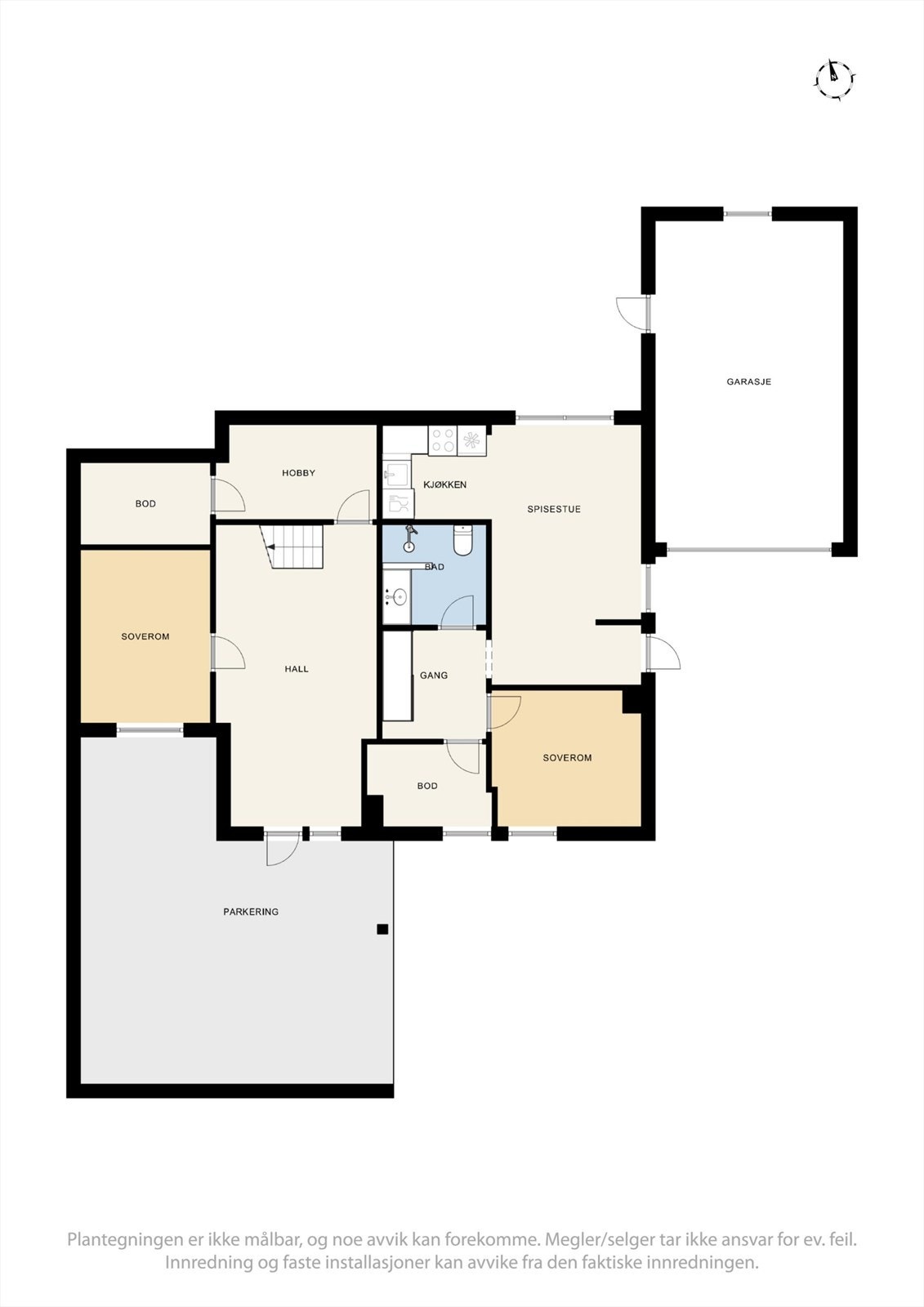 Plantegning underetasje. Galleribilde