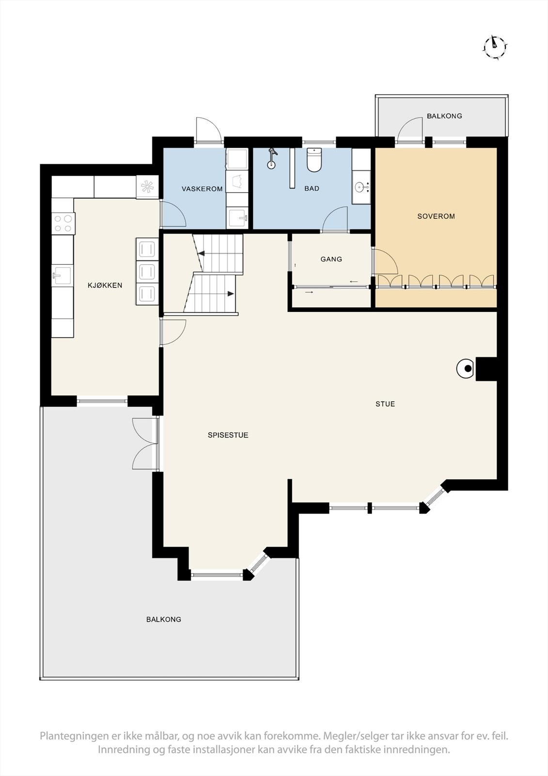 Plantegning 1. etasje Galleribilde