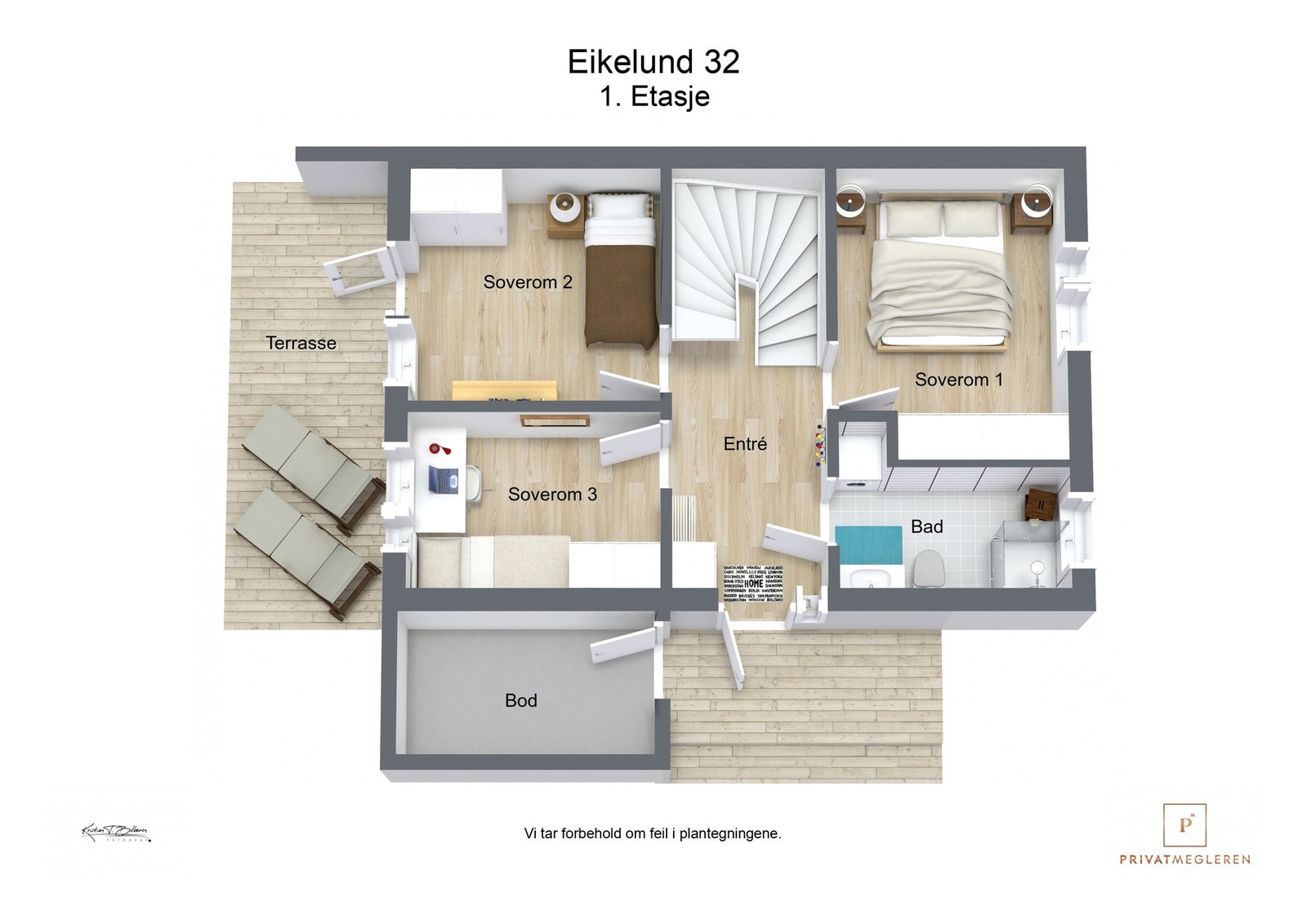 Plantegning 1. etasje Galleribilde