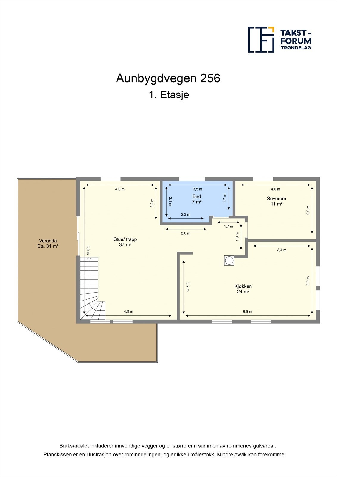 Plantegning 1. etasje Galleribilde