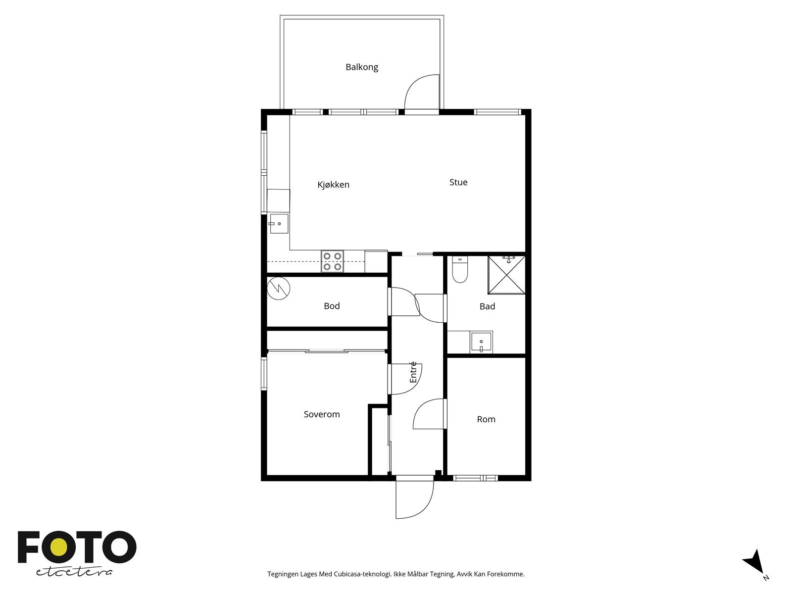 Veiledende plantegning - Ikke målbar Galleribilde