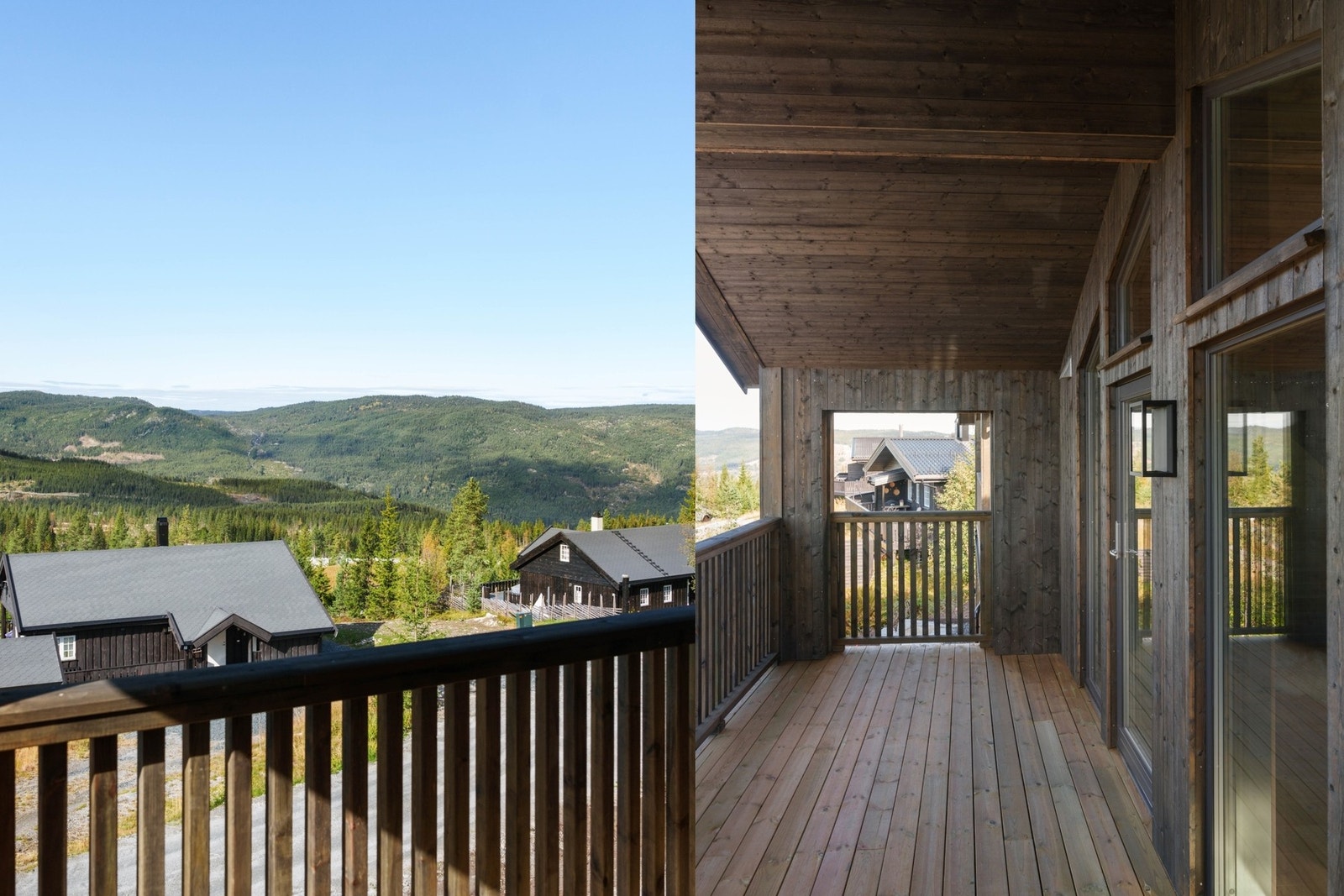 Den overbygde løsningen gjør at uteplassen fint kan benyttes ved flere av årstidene. Galleribilde