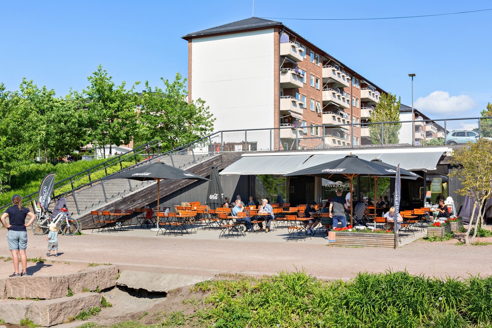 Bjerkedalen Park Kafe, en av områdets hyggeligste kafeeer. Galleribilde
