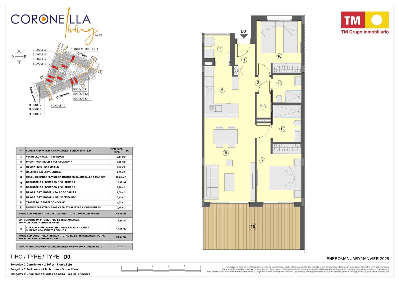 2 soverom og 1 bad med takterrasse - 283.000€ Galleribilde