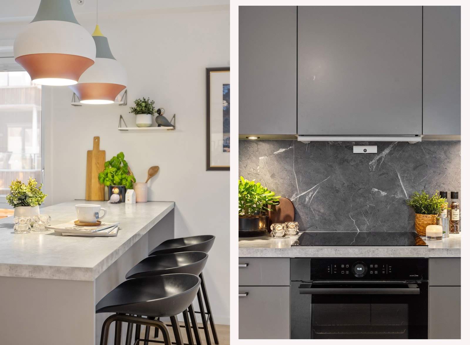 Kjøkkenet har avtrekk via balansert ventilasjon. Galleribilde