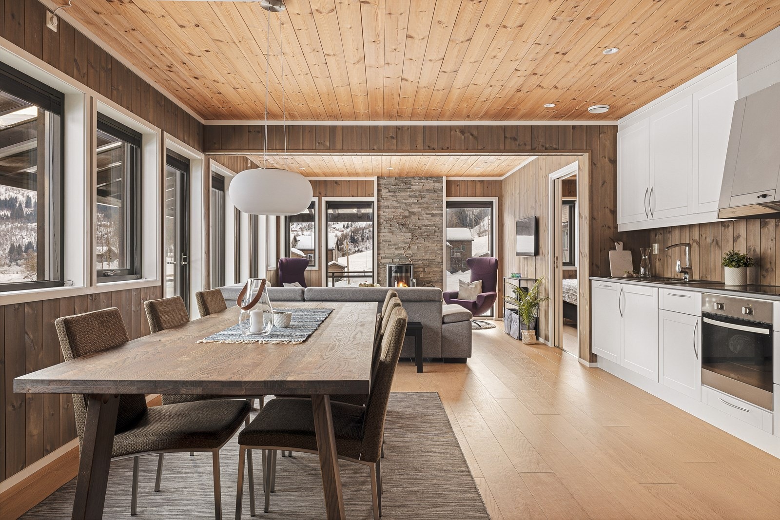 Gulvflater av 1-stavs eikeparkett Galleribilde