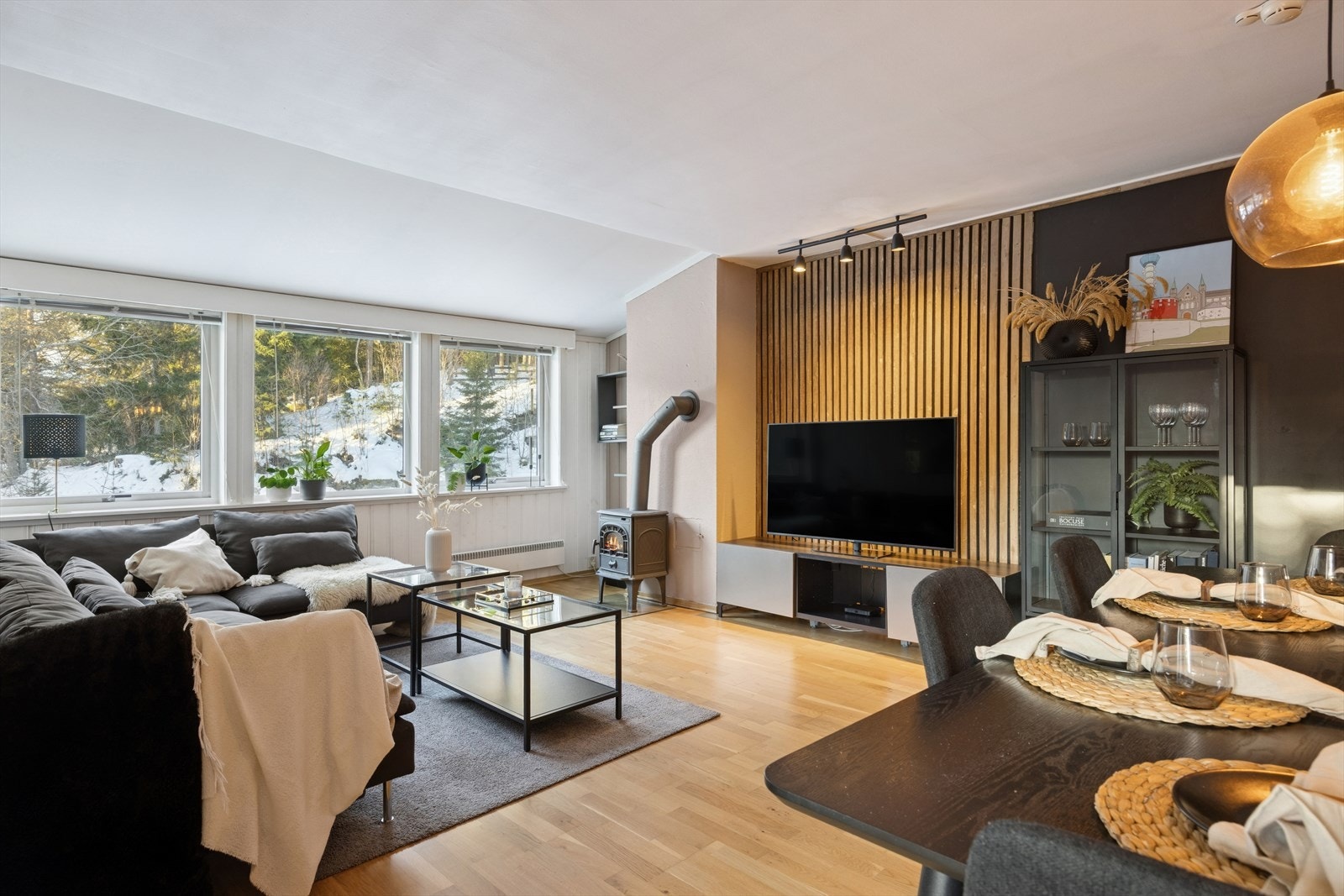 Leiligheten er malt i moderne og tidsriktige farger. Galleribilde