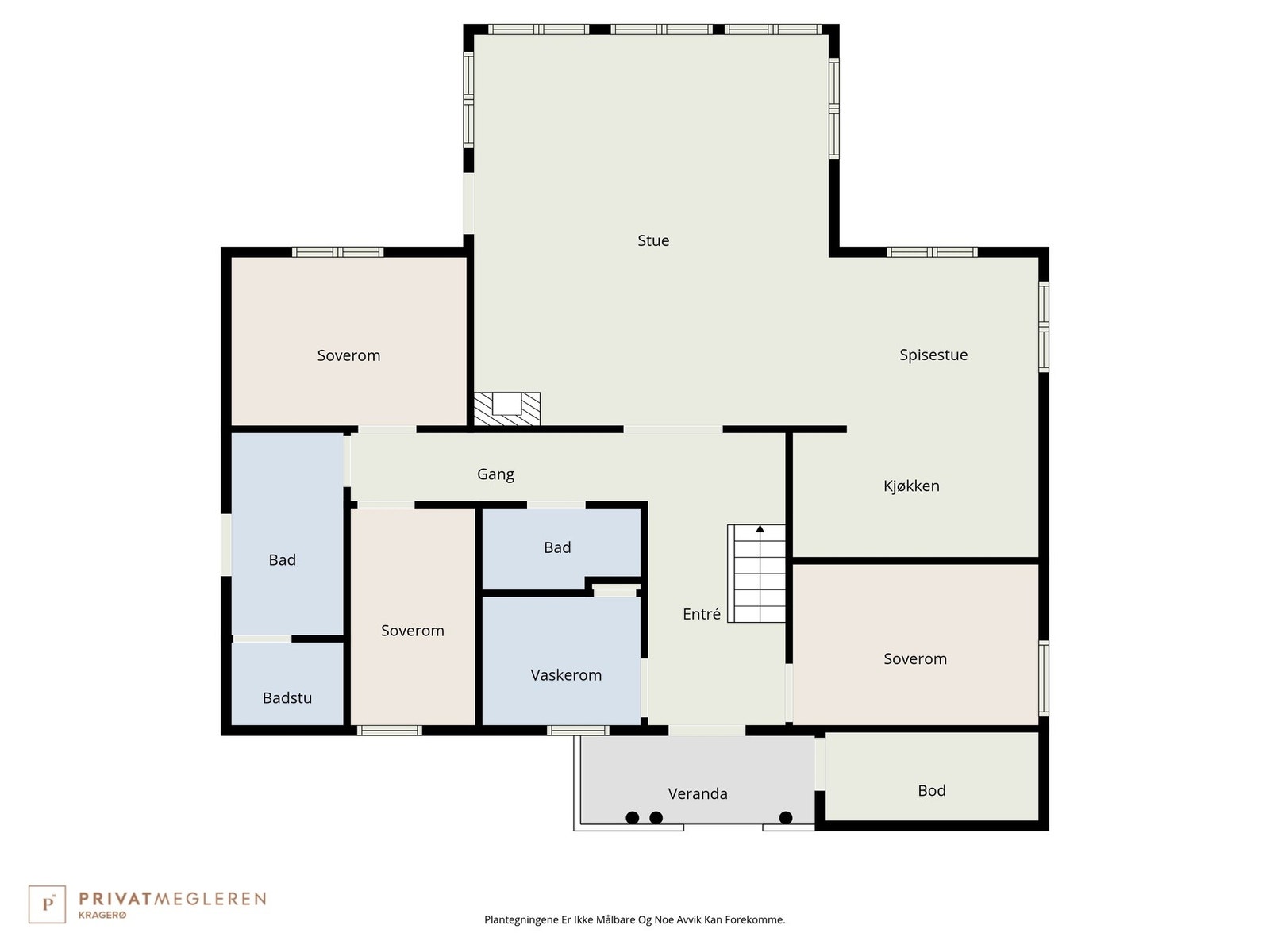 Plantegning hovedetasje. Galleribilde