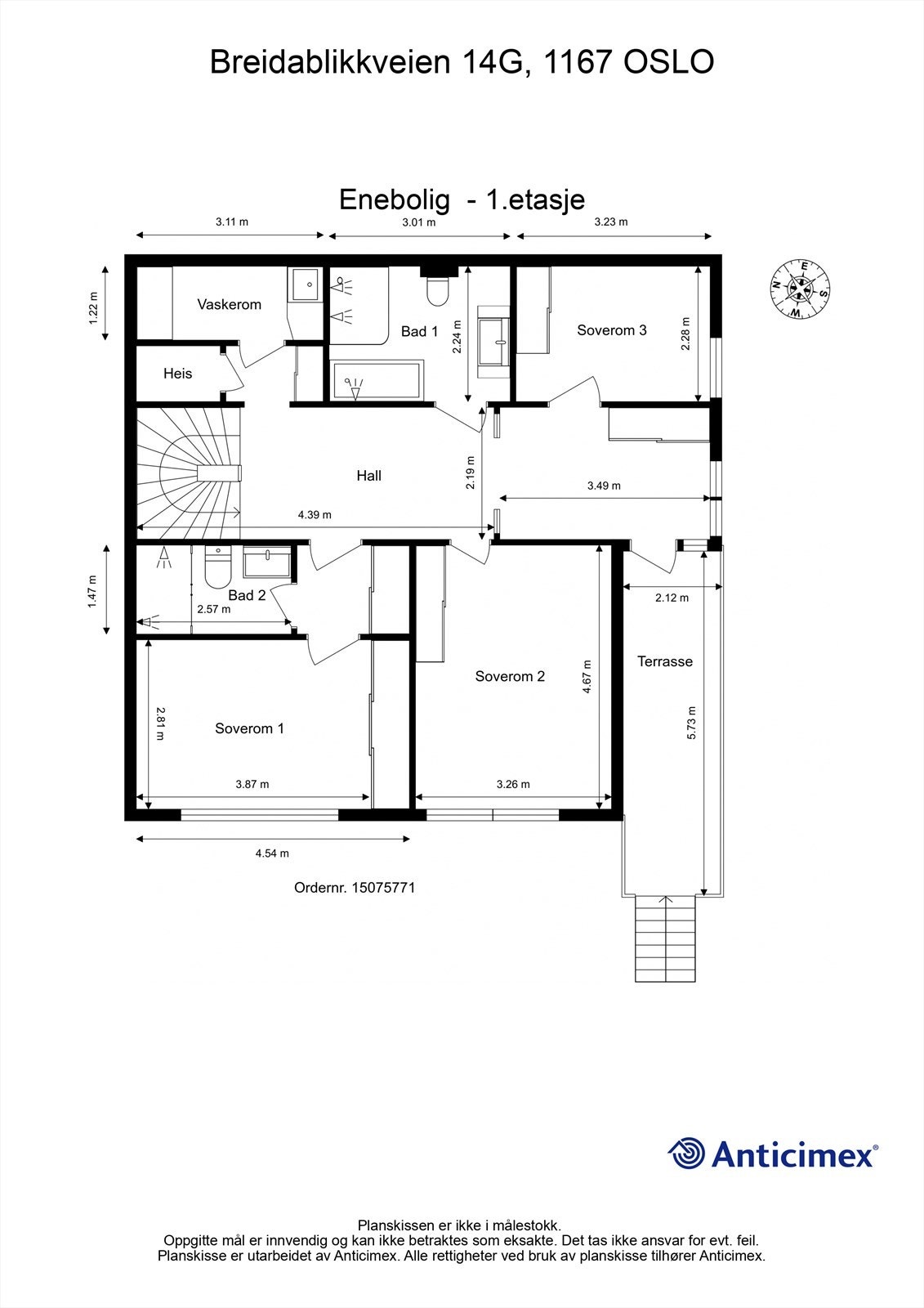 Plantegning 1. Etasje. Galleribilde