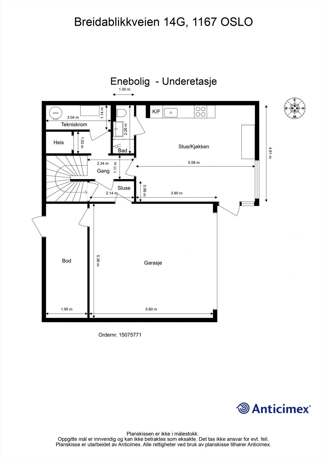 Plantegning U. Etasje. Galleribilde