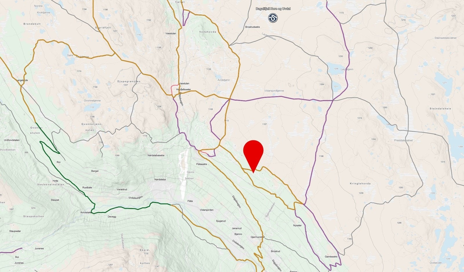 Løypekart fra sporet.no Galleribilde