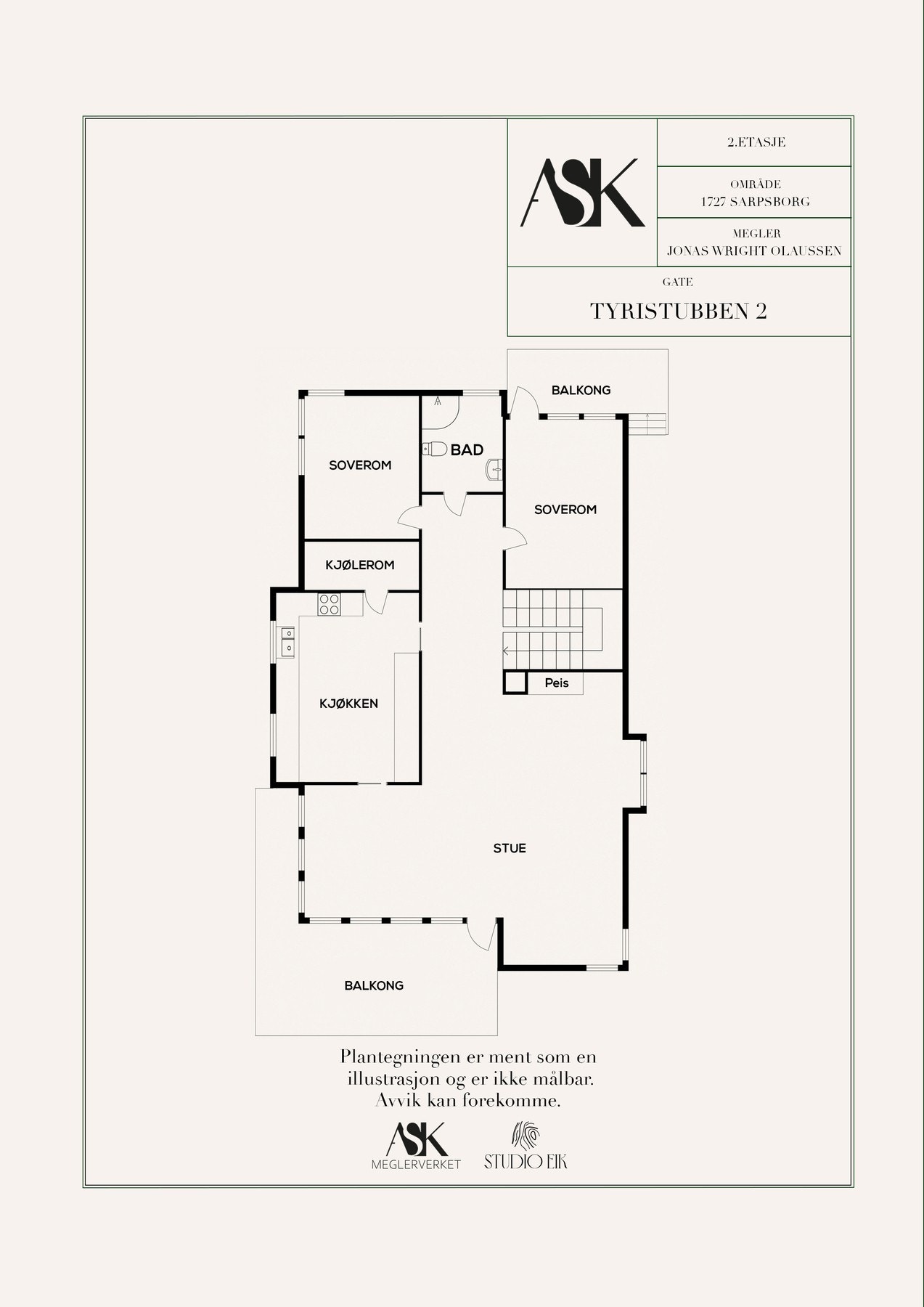 Plantegning 2. etasje. Galleribilde