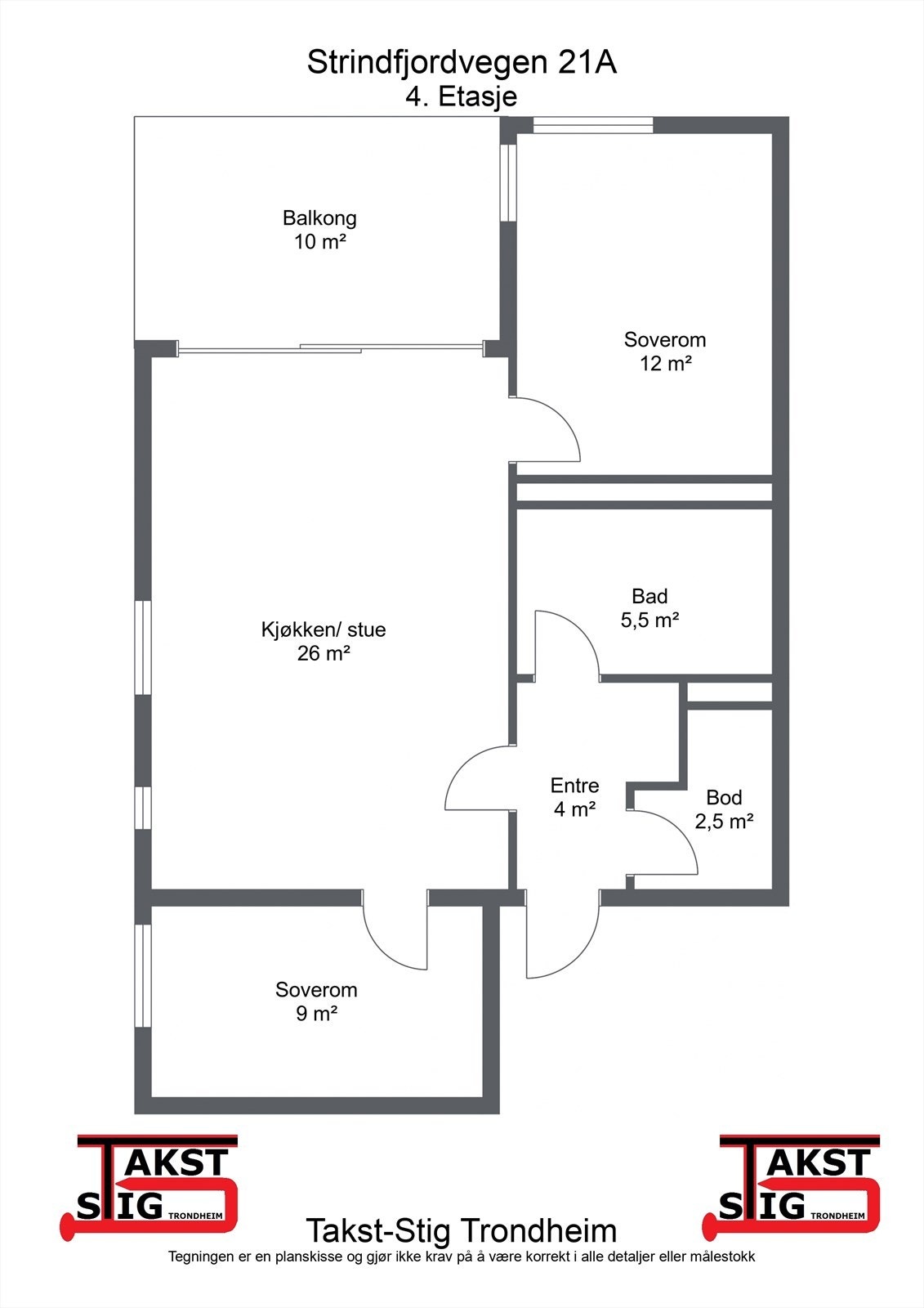 Plantegning 4. etasje Galleribilde