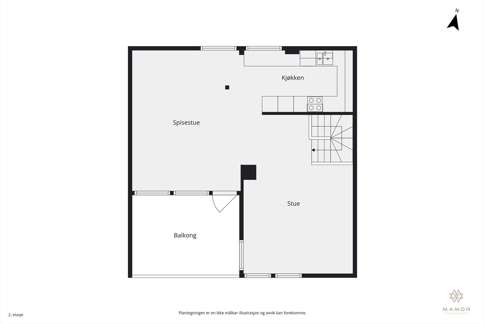 Plantegning 2.etg. Galleribilde