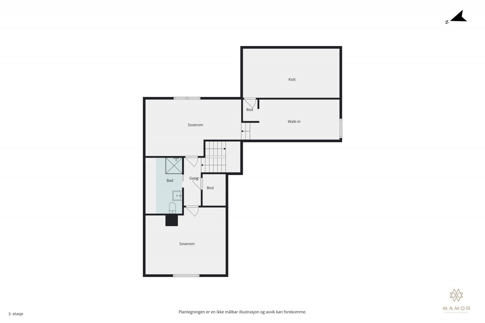 Plantegning 2. etasje Galleribilde
