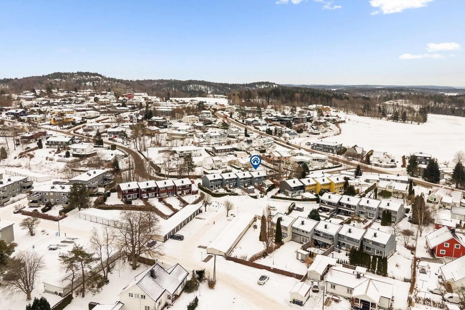 Fin, rolig og attraktiv beliggenhet i enden av blindvei Galleribilde