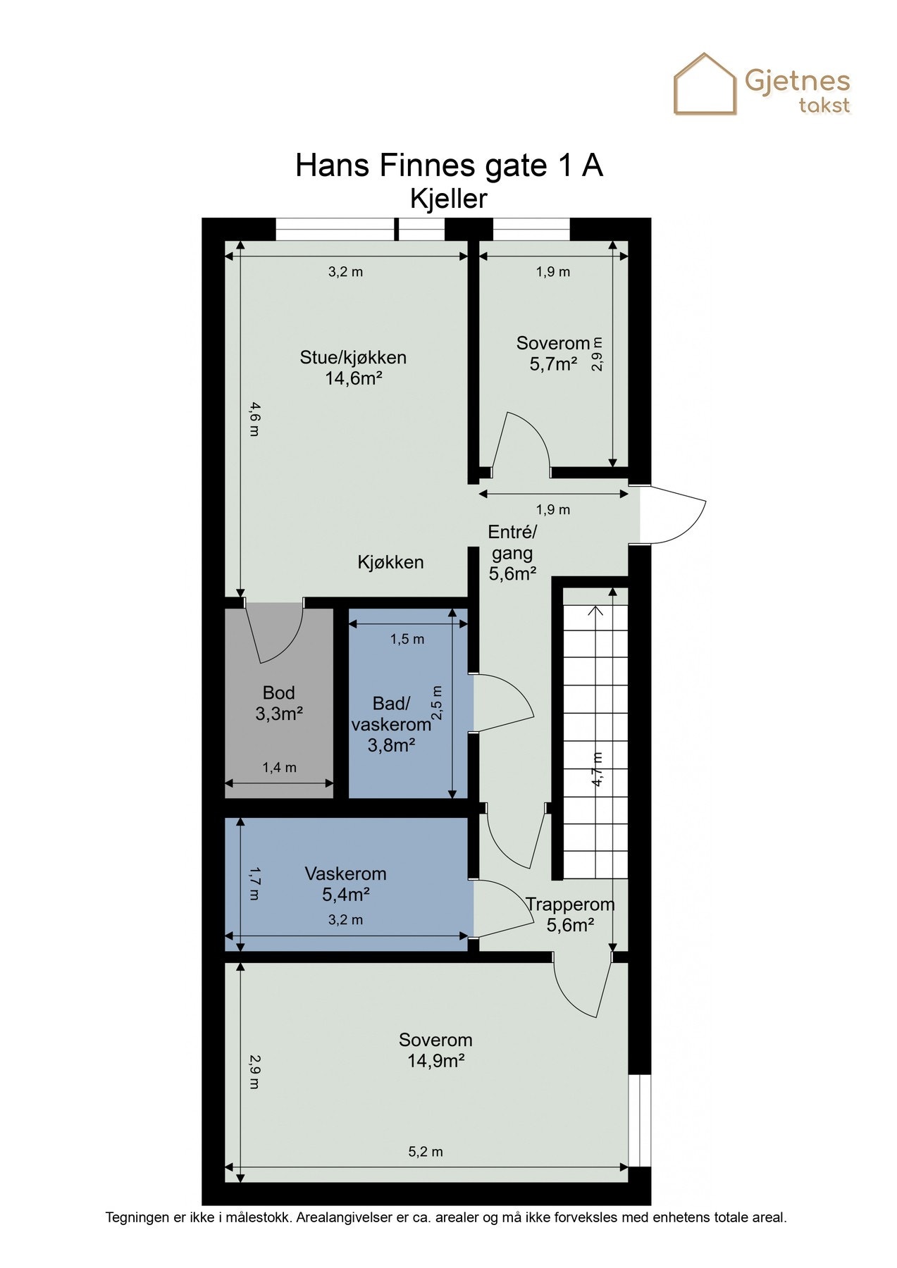 Plantegning kjeller. Galleribilde