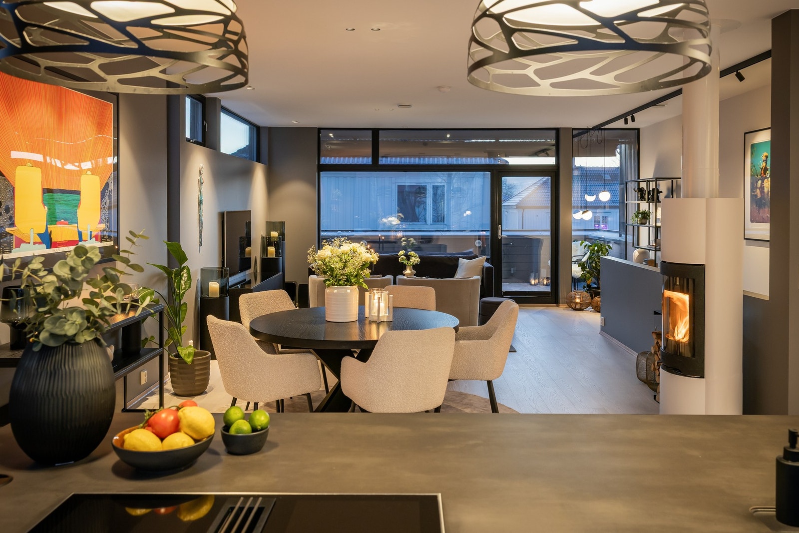 Pen Jøtul vedovn med glassfront. Galleribilde