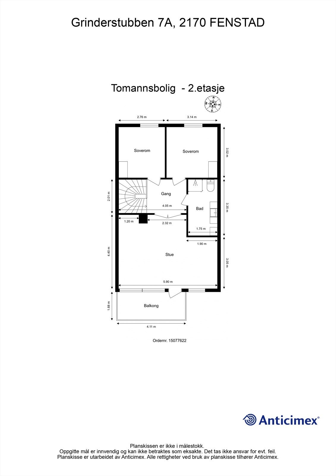 Plantegning 2.etasje Galleribilde
