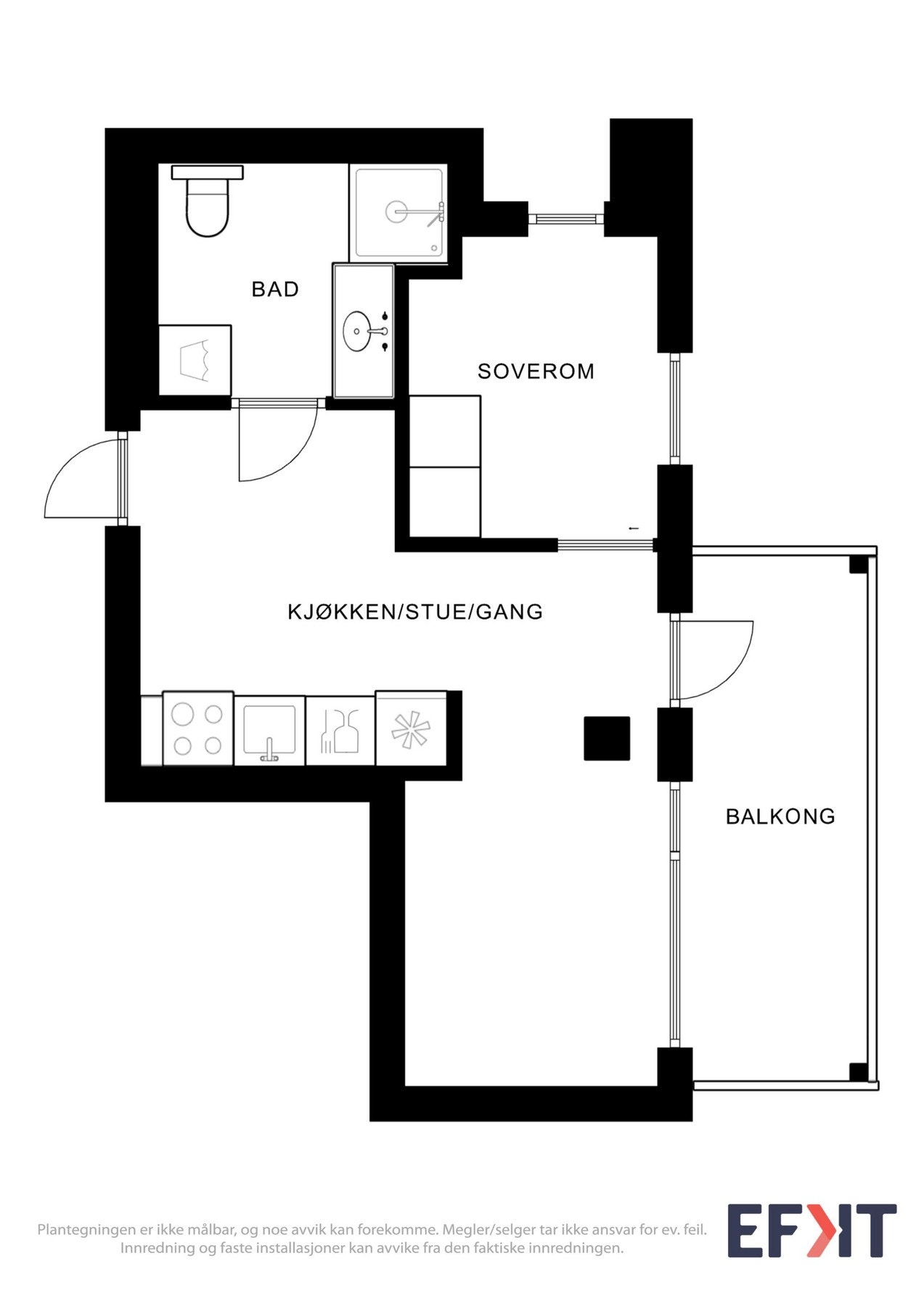 Leilighetens planløsning - Leilighet G, snr. 10. Galleribilde