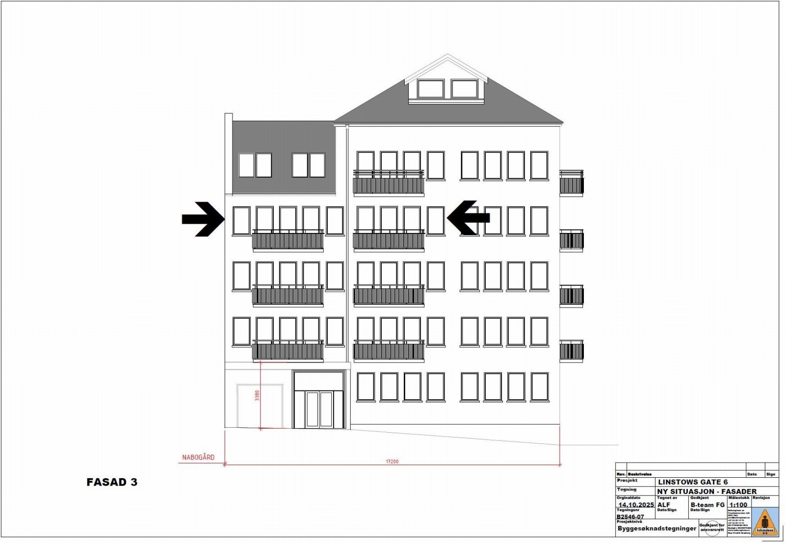Balkongsøknad fasade Galleribilde