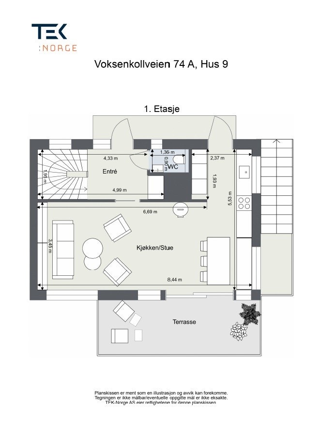 Plantegning - 1. etasje Galleribilde