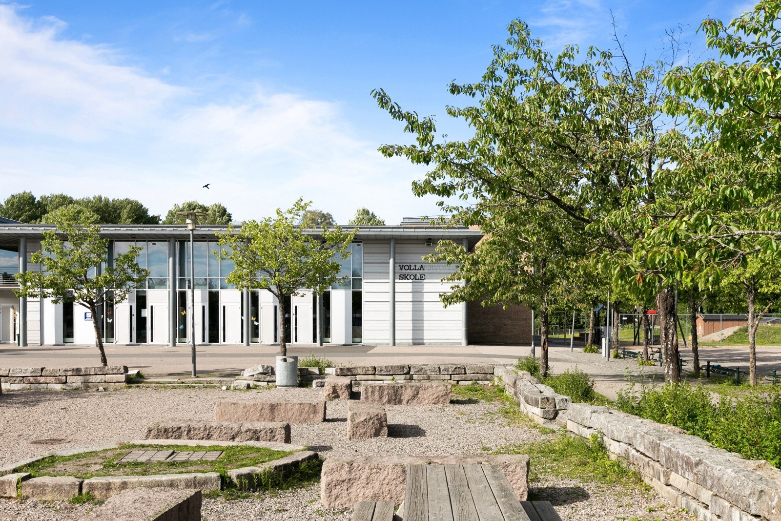 Gangavstand til skoler i alle trinn og flere barnehager. Ny barneskole og ungdomsskole i Lillestrøm. Galleribilde