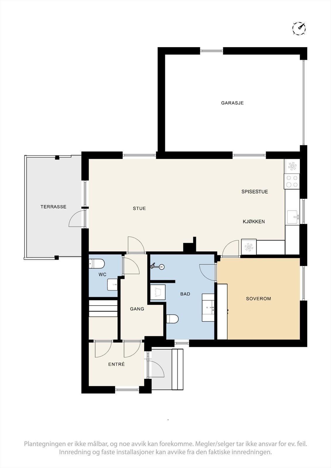 Plantegning 1. etasje. Galleribilde