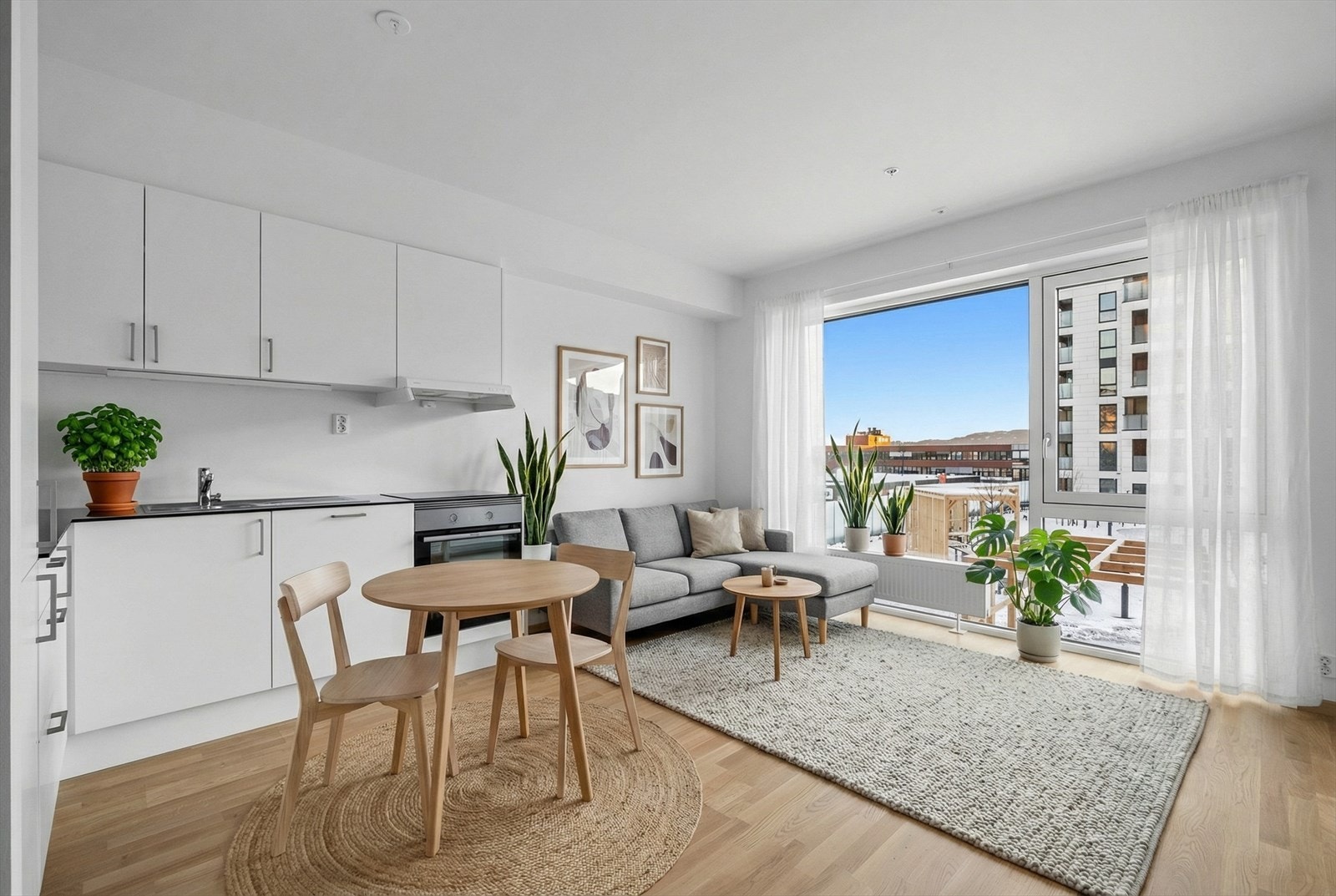 Helt ny 2-roms på Saupstad Torg med IN-ordning, fjernvarme og "alt" inkl. i felleskostnadene Galleribilde