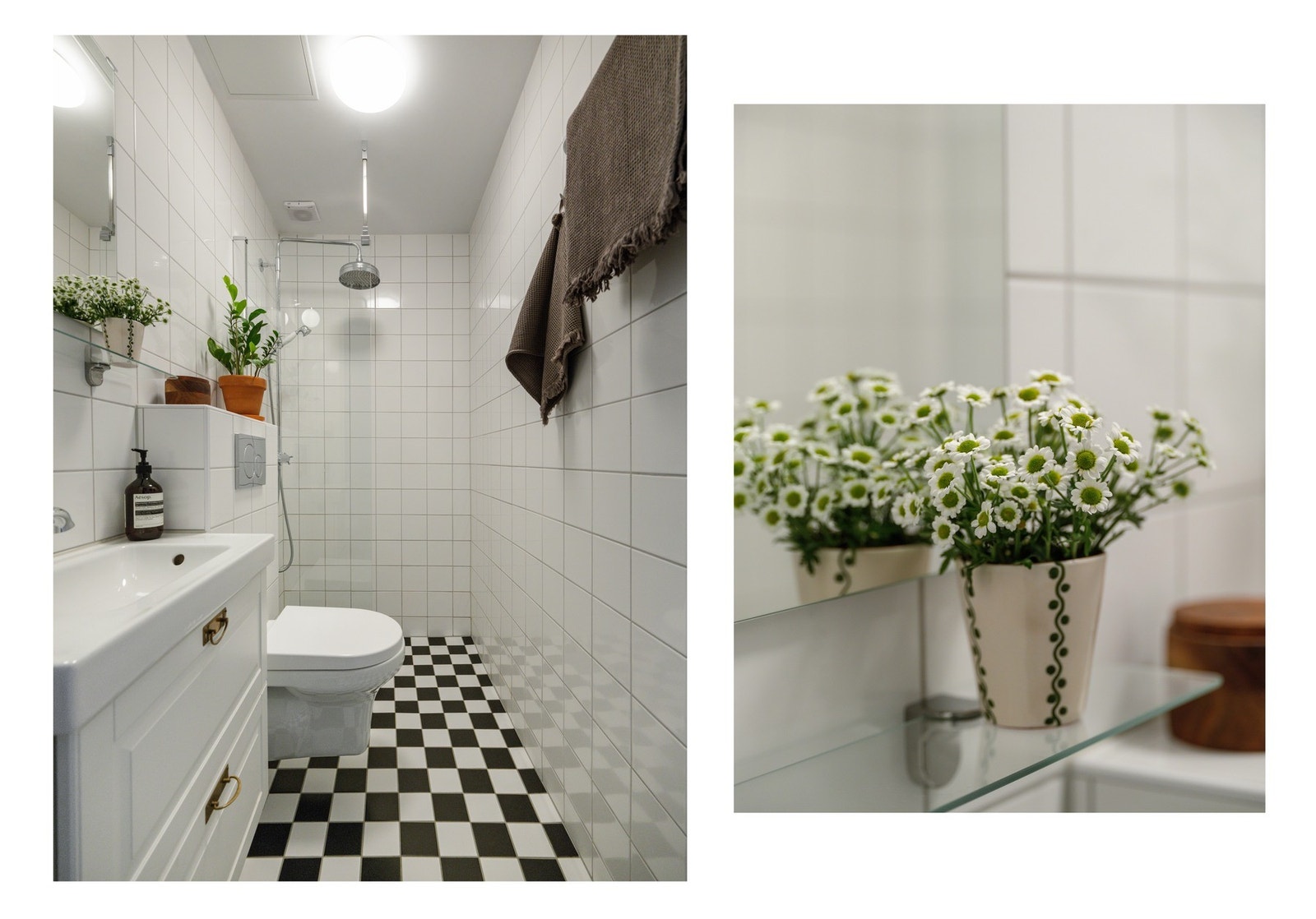 Fra stuen og kjøkkenet finner vi badet. Også dette var helt nytt i 2021. Galleribilde