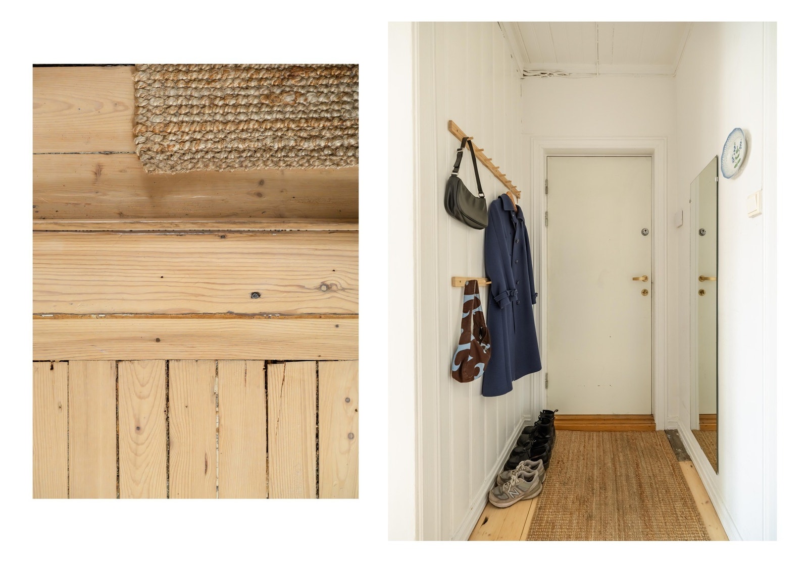 God plass til lagring av sko også. Minner om at du får det originale, sjarmerende tregulvet i alle rom. Galleribilde