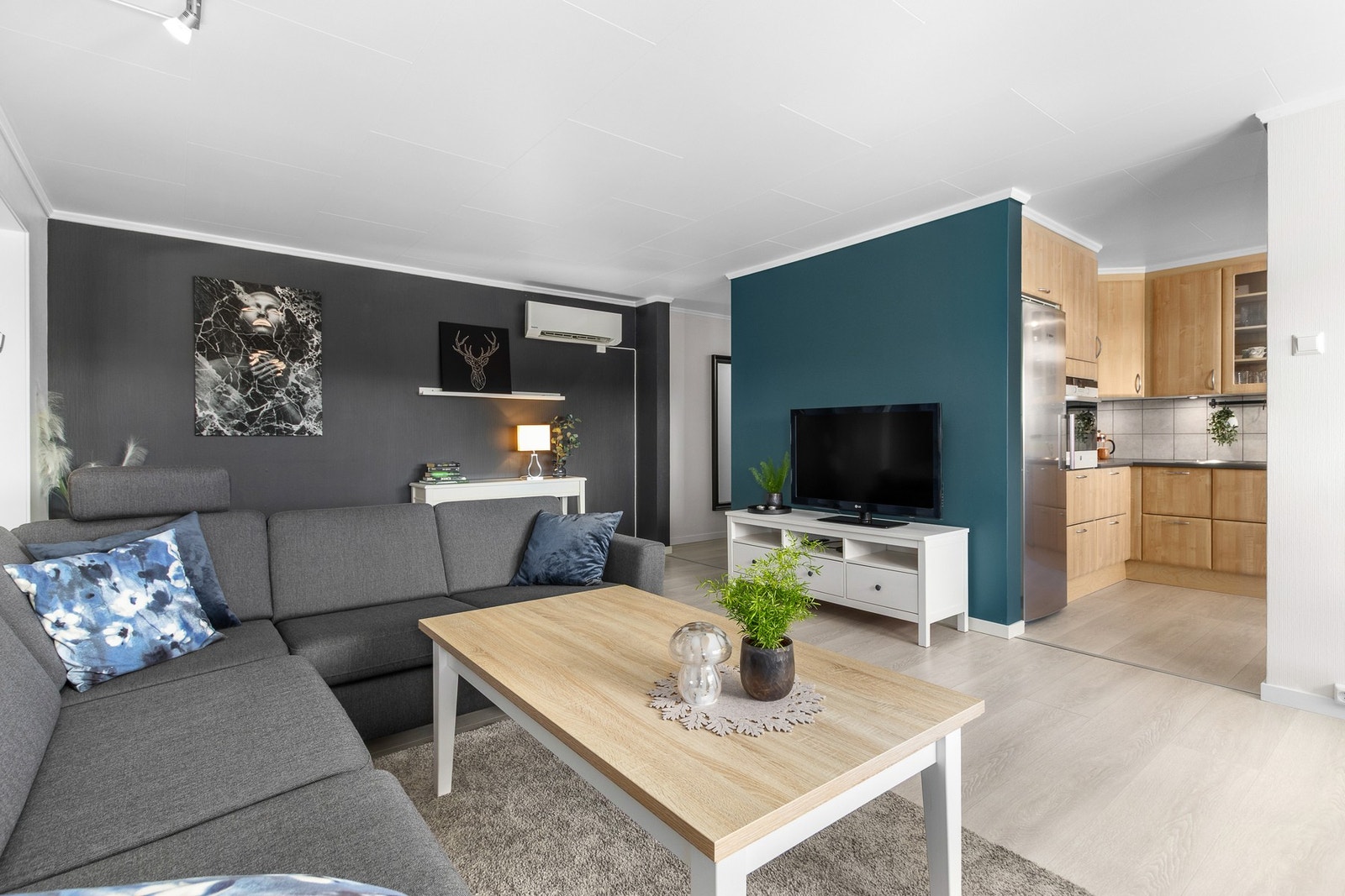 Stue. Varmepumpe montert. Galleribilde