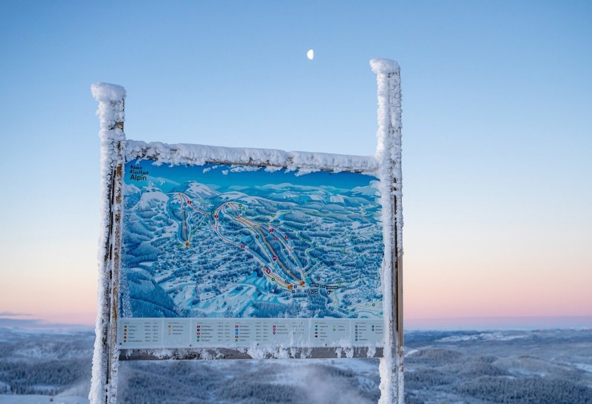 Nesfjellet Alpin - oversikt over anlegget. Galleribilde