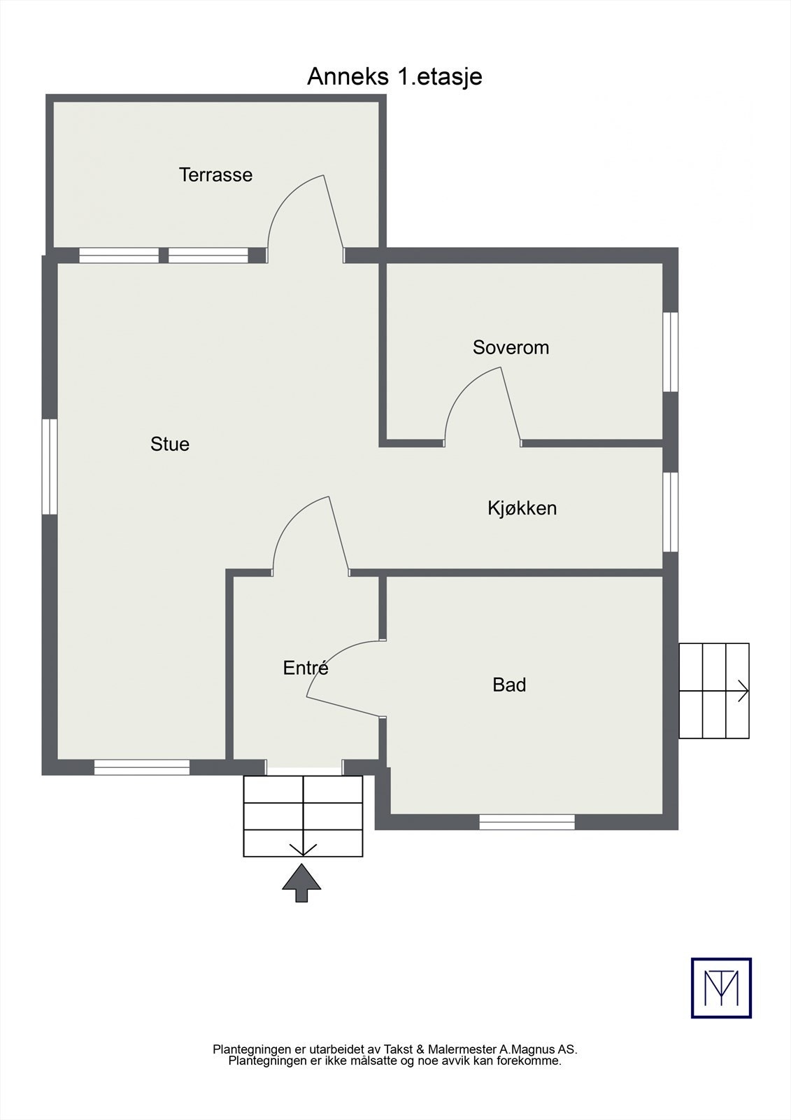 Plantegning anneks. Galleribilde