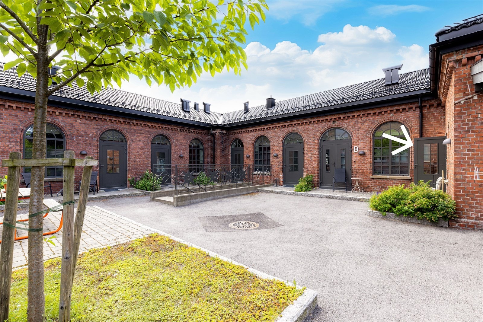 Et herlig atrium med fellesareal Galleribilde