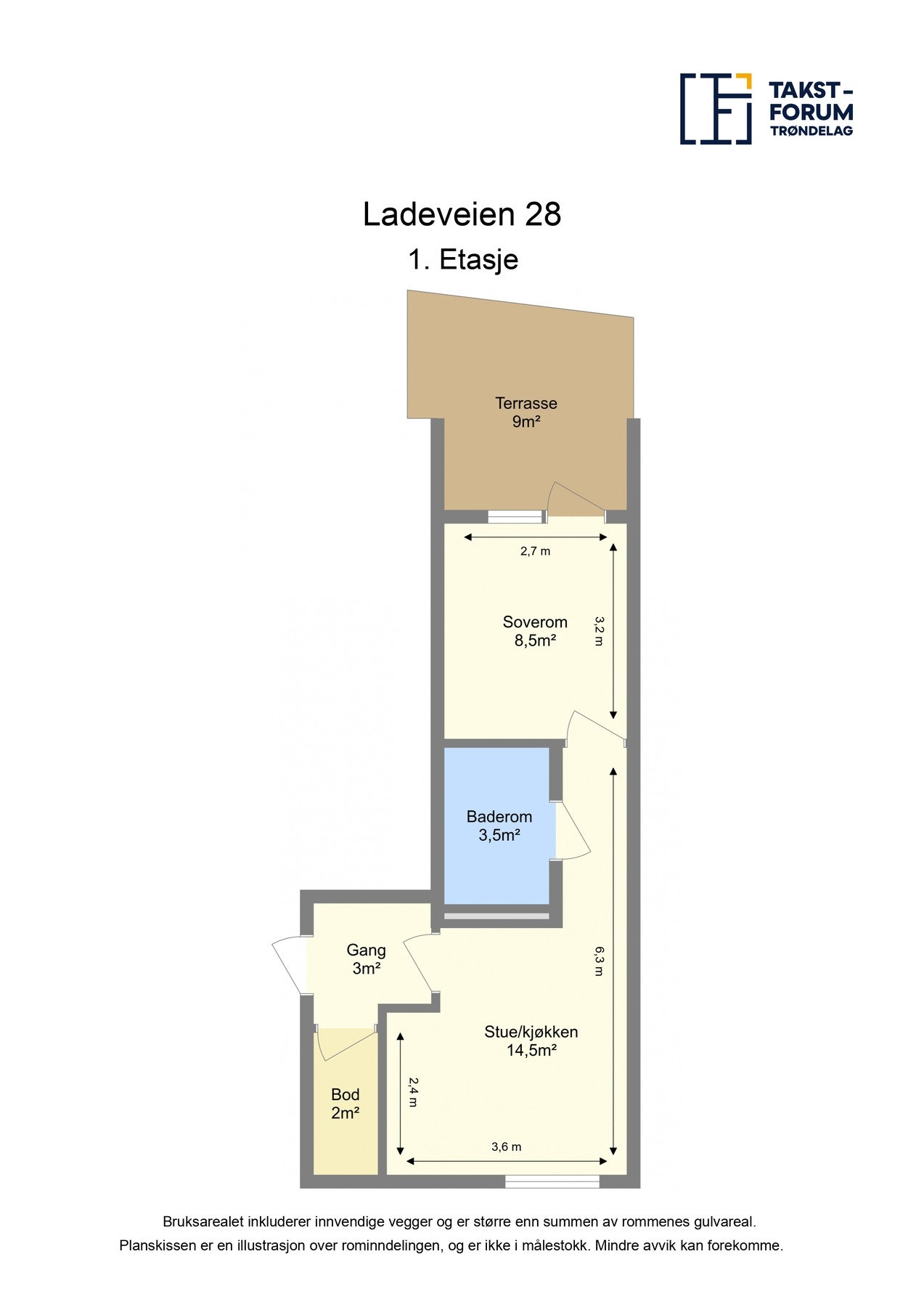 Plantegning 1. etasje. Galleribilde