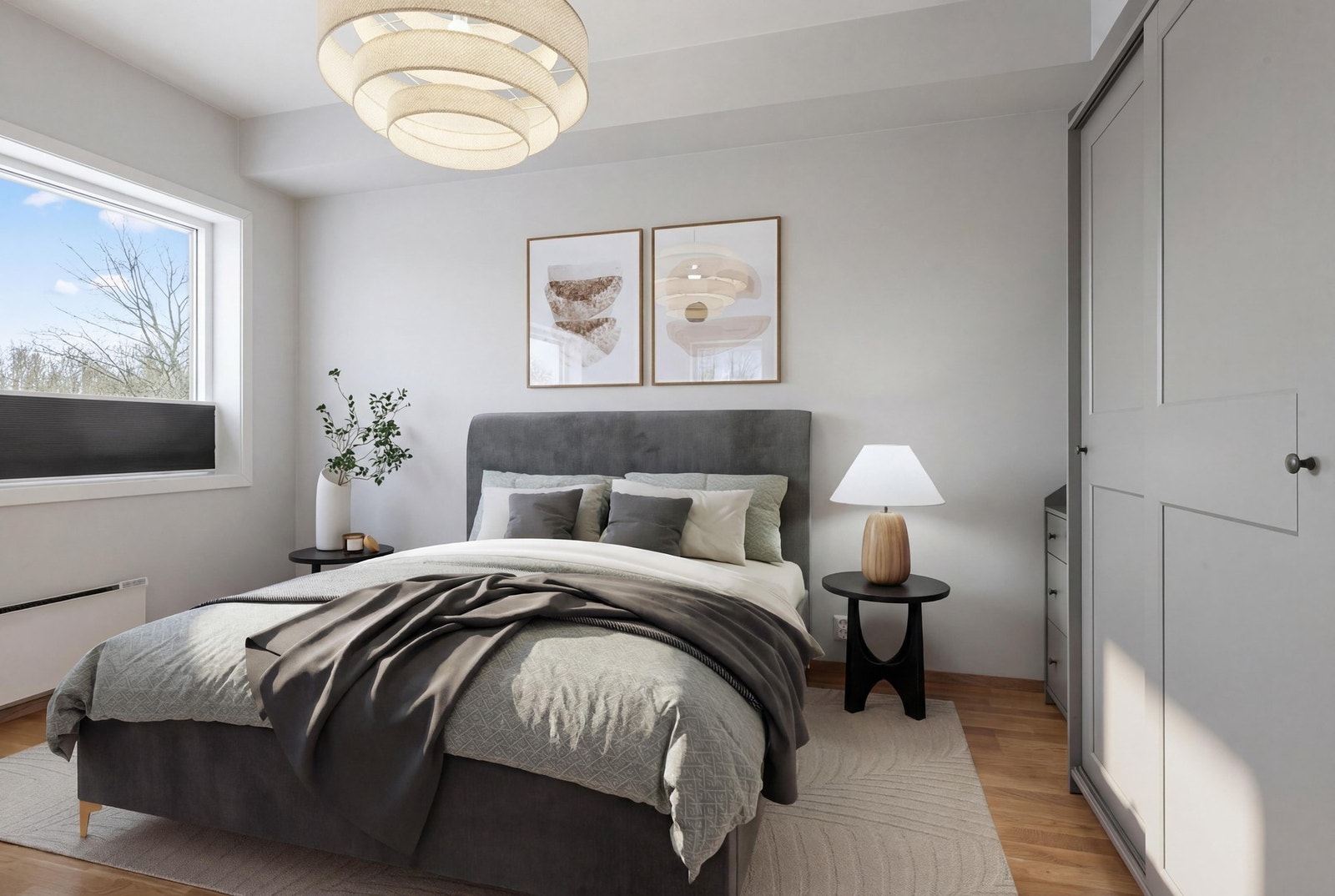 Digitalt stylet soverom. Galleribilde