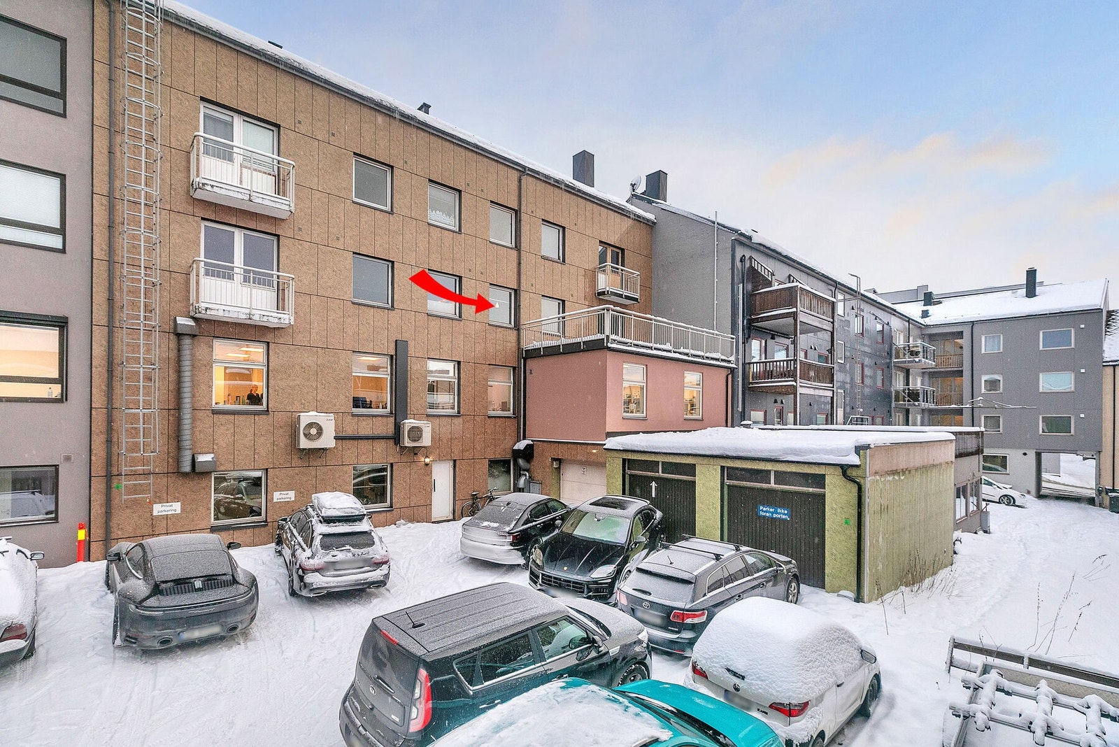 Det er bare denne leiligheten som har en stor terrasse Galleribilde